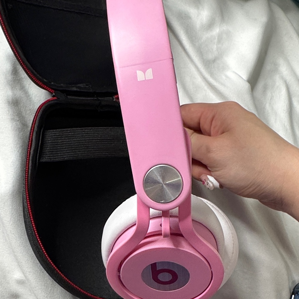 Beats by Dre Pink Over-Ear Headphones